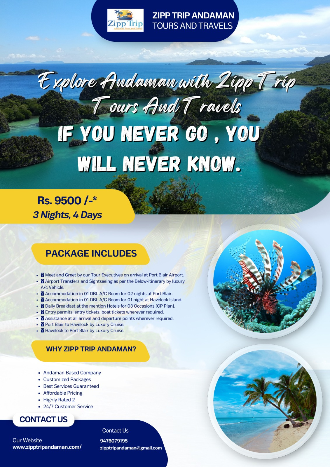andaman and nicobar tour package 3days 4nights